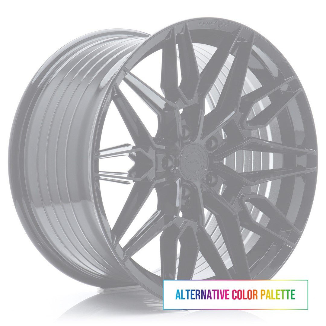 Set of 4 x CVR6 5x120 (20x9.5" ET25 + 20x10.5" ET35), Gloss Black