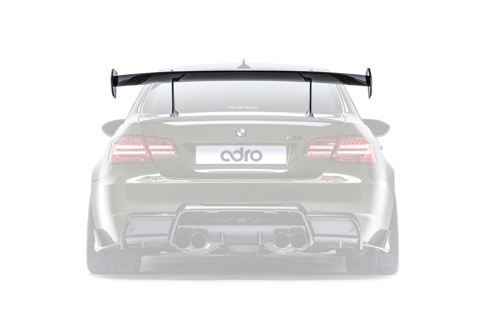 Adro AT-R1 Carbon Swan Neck Rear Wing for BMW E92 M3