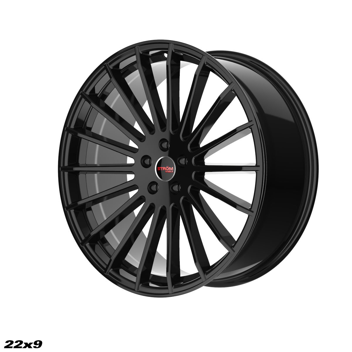 Set of 2x Ström STR4 22x10.5" 5x120 ET40, Gloss Black