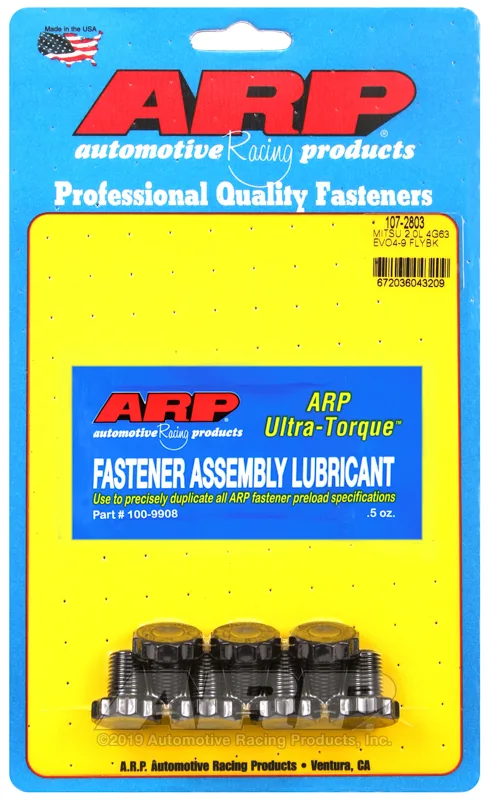 ARP Flywheel Bolts for Mitsubishi 4G63 (96-07, M12X125 - 7-Bolt - Length 15 mm)