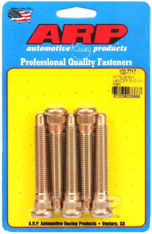 Set of 5 Reinforced Wheel Studs for Mitsubishi Lancer Evo 8 (M12x1.50, Length 76 mm)