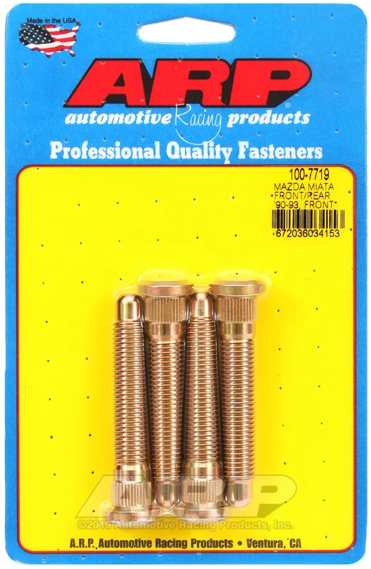 Set of 4 Front Reinforced Wheel Studs for Mazda MX-5 NA & NB (94-05, M12x1.50 Length 70 mm)