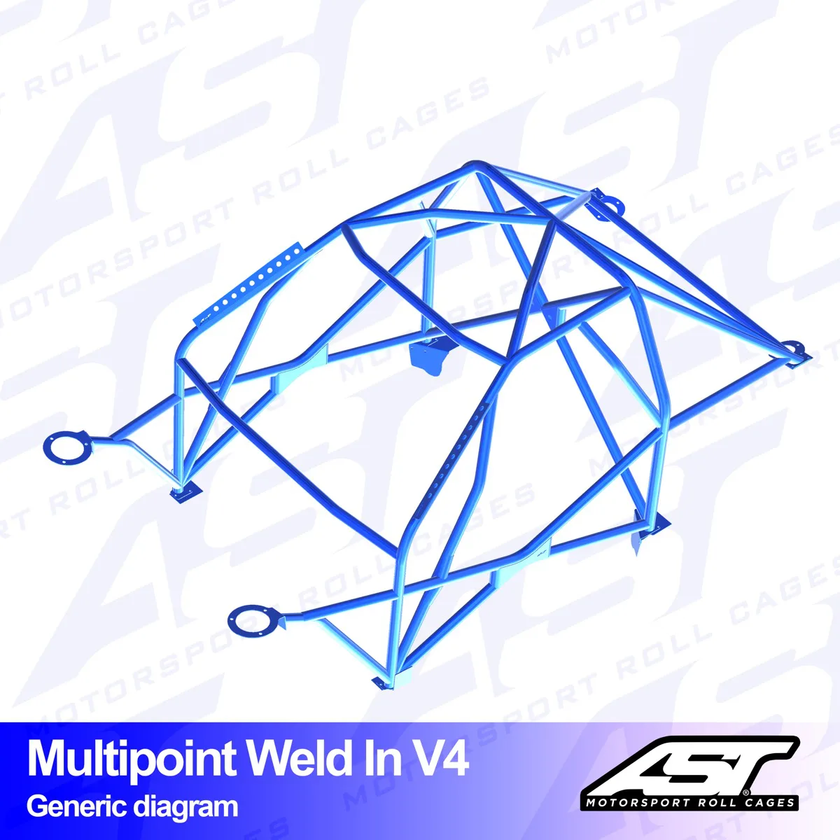 AST Rollcages V4 Weld-In 10-Point Roll Cage for Audi S3 8V - 4-Door, Quattro - Image 2