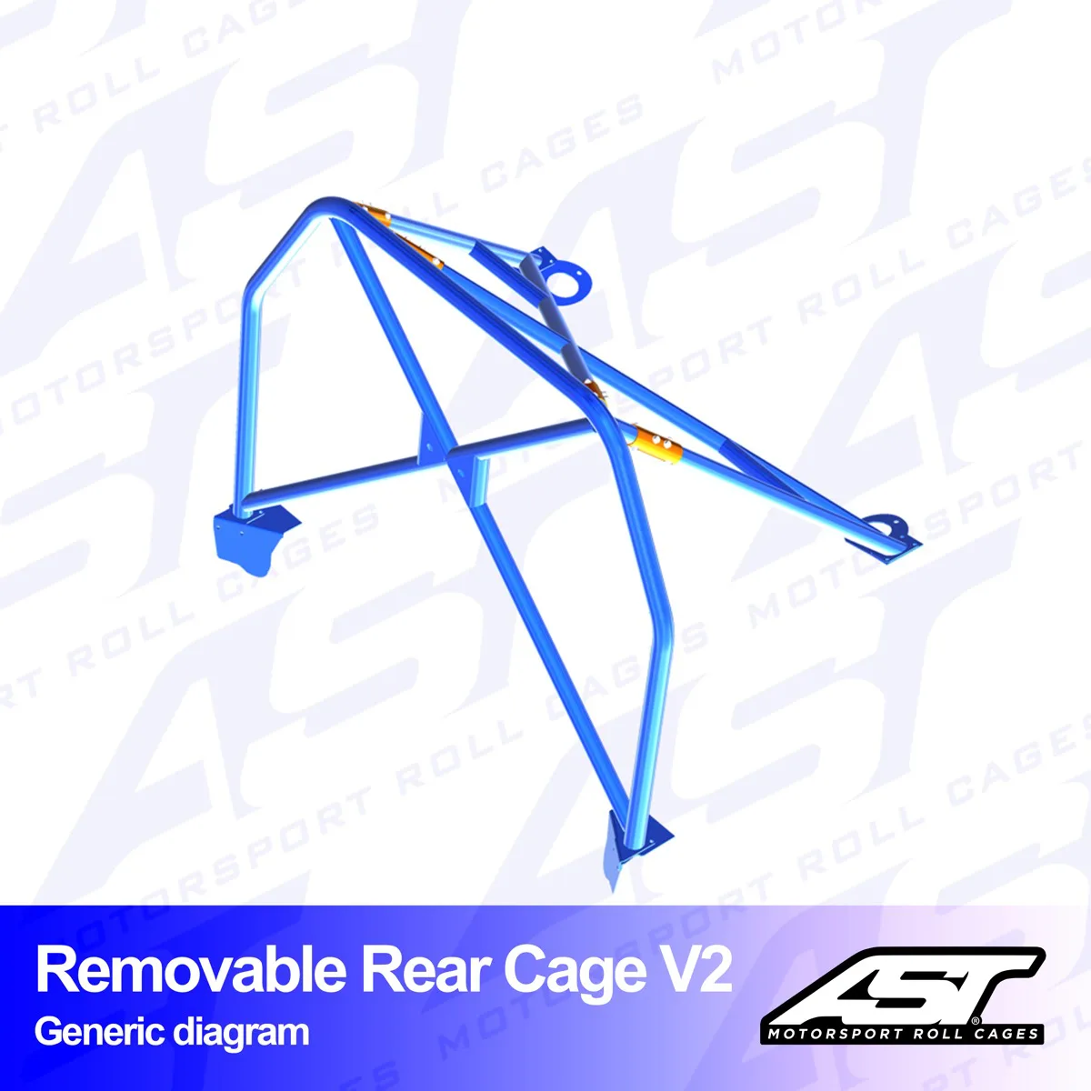 AST Rollcages V2 Removable Bolt-In Rear Roll Cage for Porsche 968 - Image 2