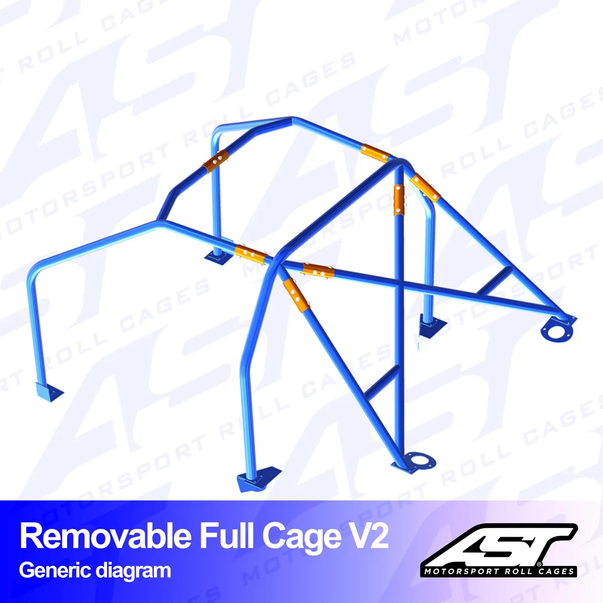 AST Rollcages V2 Removable Bolt-In 6-Point Roll Cage for Opel Kadett C