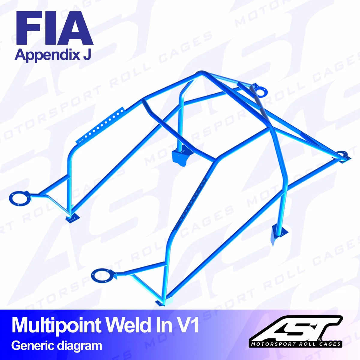 AST Rollcages V1 Weld-In 10-Point Roll Cage for Nissan Primera P10 - FIA - Image 2