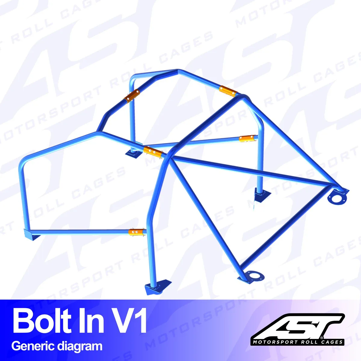 AST Rollcages V1 Bolt-In 6-Point Roll Cage for Seat Ibiza 6L - FIA