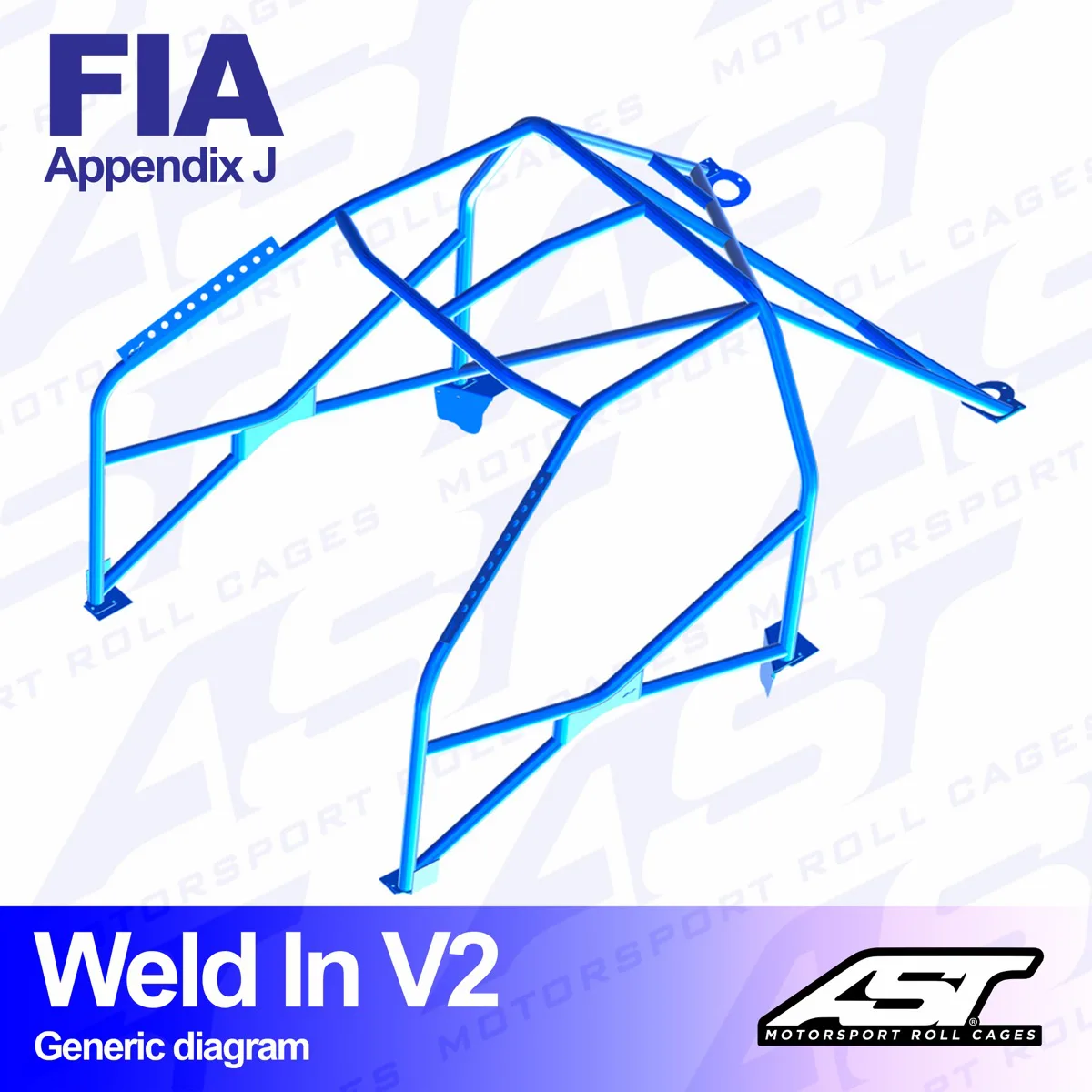 AST Rollcages V2 Weld-In 8-Point Roll Cage for Nissan Primera P11 - FIA - Image 2