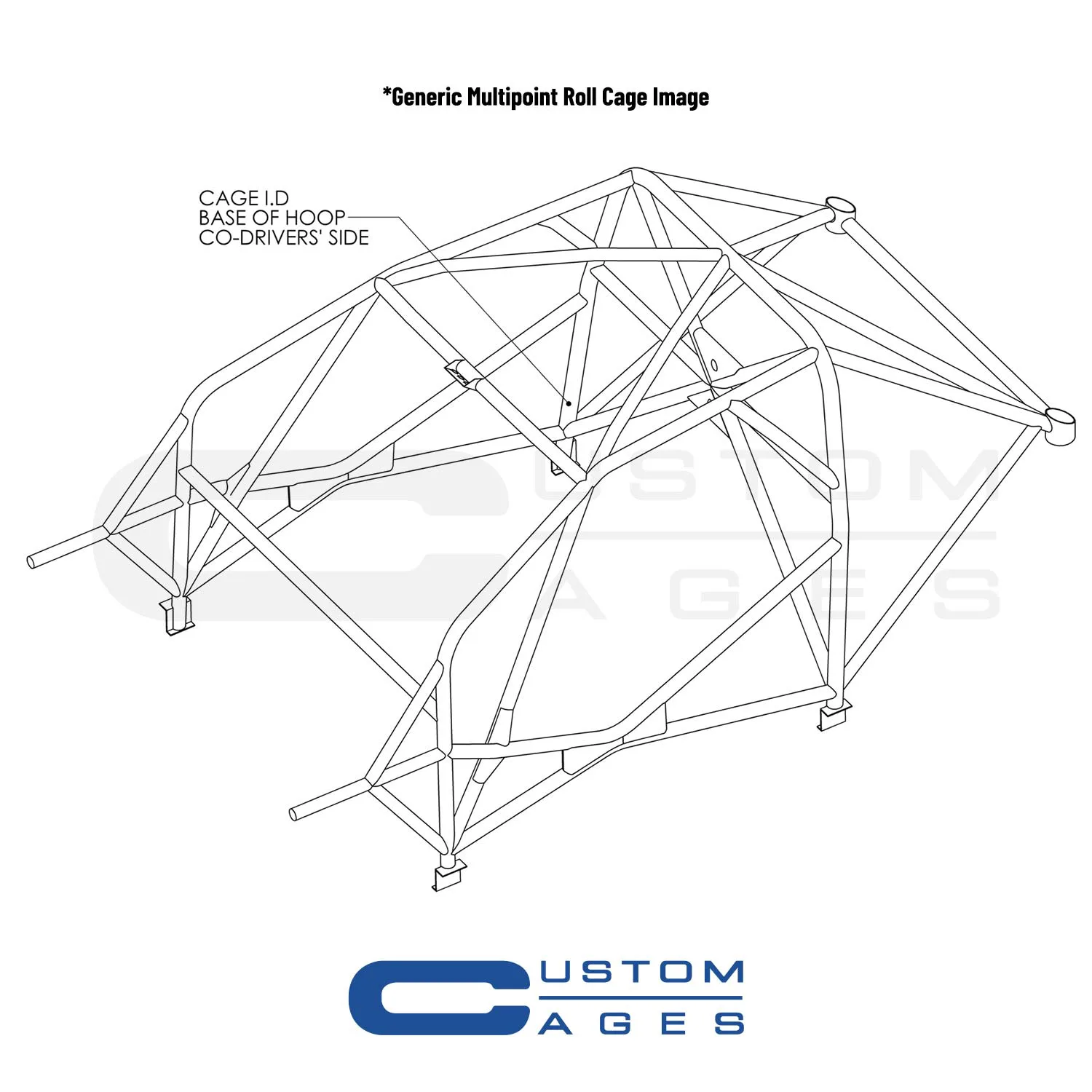Custom Cages Multipoint Weld-In Roll Cage for Volkswagen Golf 3 - FIA