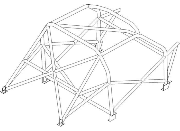 Custom Cages Multipoint Weld-In Roll Cage for Volkswagen Golf 4 R32 - FIA