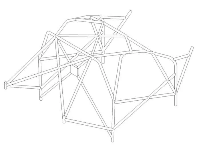 Custom Cages Multipoint Weld-In Roll Cage for Volkswagen Golf 5 - FIA