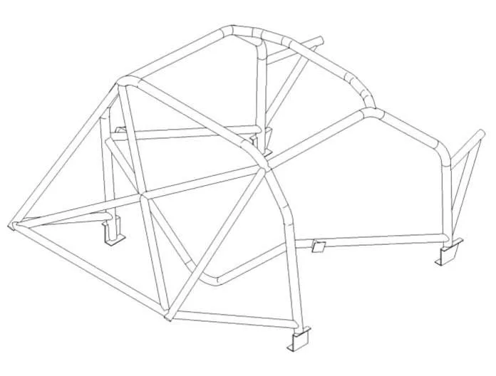 Custom Cages Multipoint Weld-In Roll Cage for Volkswagen Vento - FIA