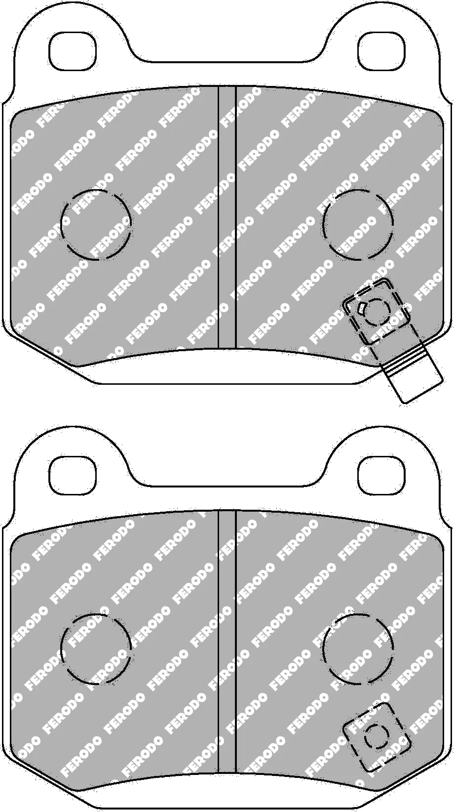 Ferodo DS2500 Rear Brake Pads for Nissan Skyline R34 GT-R (98-02)