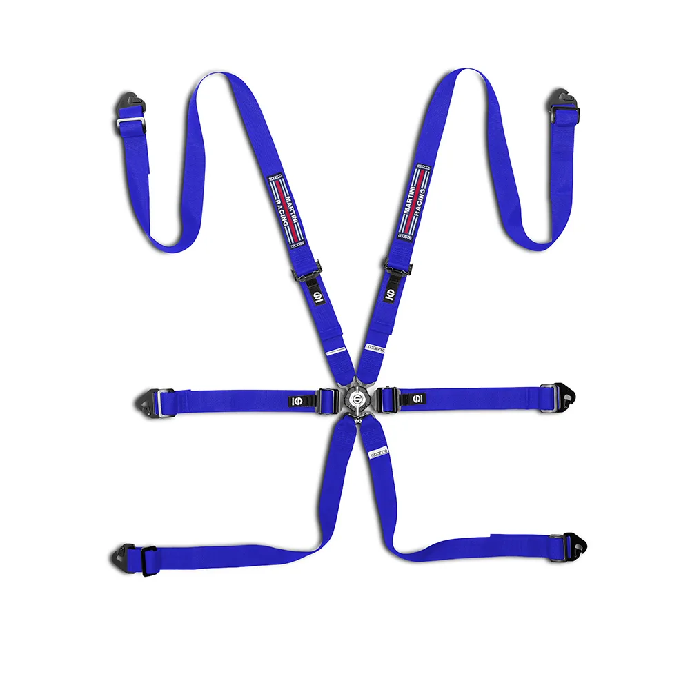 Sparco 6 Points 2" Competition H-2 PD Martini Racing Harness (FIA, Hans)