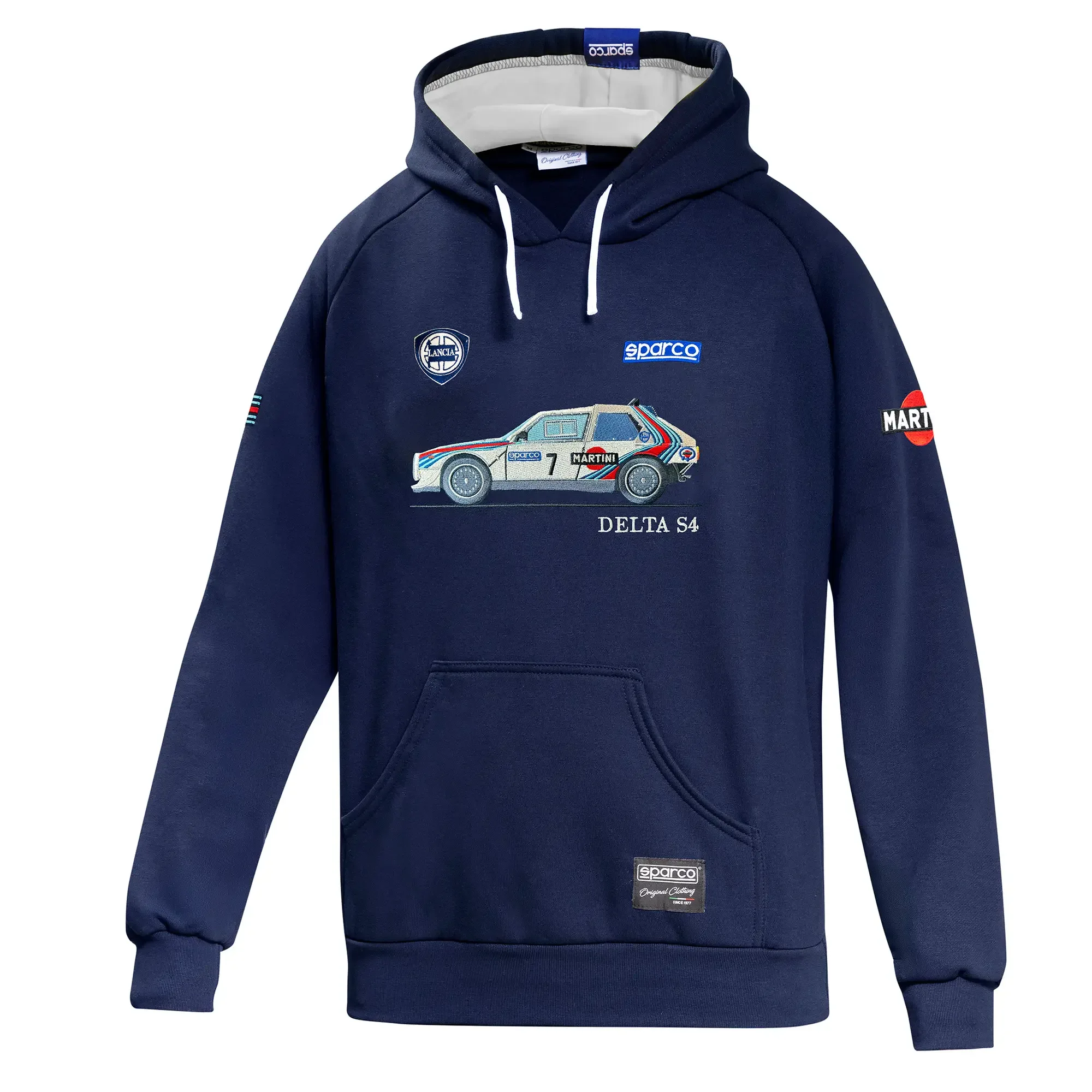 Sparco Martini Racing Lancia Delta S4 Hoodie, Navy Blue & White