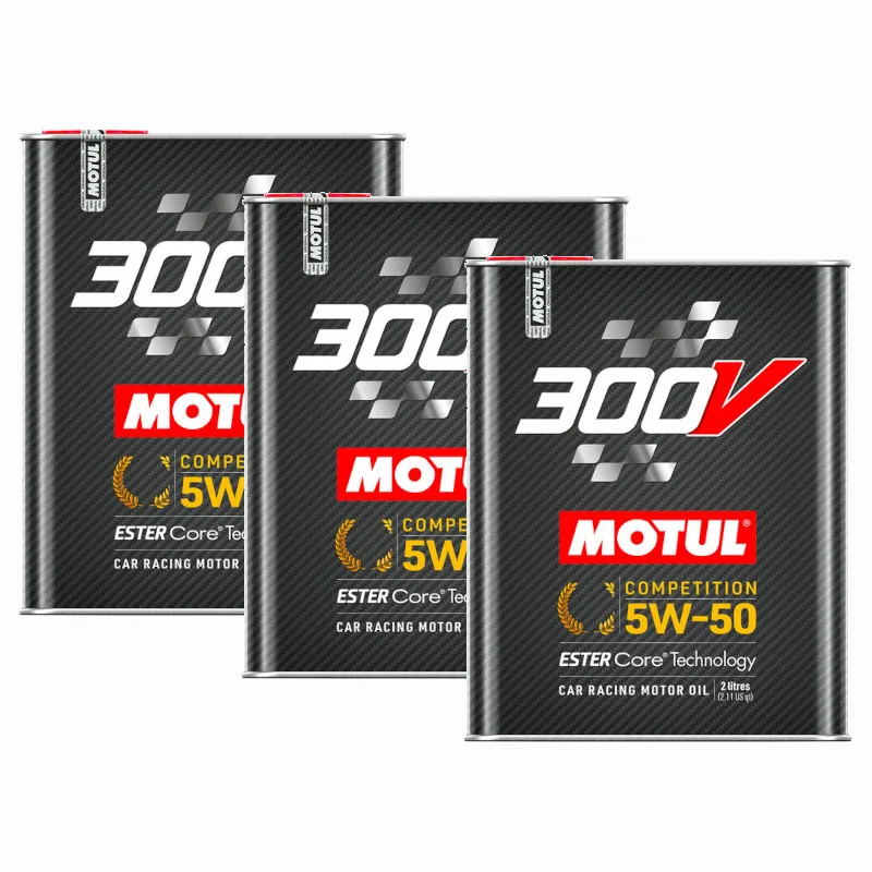 Motul 300V Competition 5W50 Engine Oil Bundle (3 x 2L)
