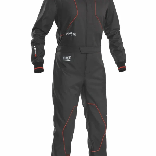 OMP KS-4 Kart Overall Black / Red