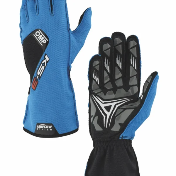 OMP KS-3 Kart Gloves Blue / Black