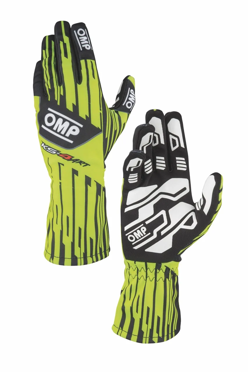 OMP KS-4 ART Kart Gloves Fluo Yellow / Black
