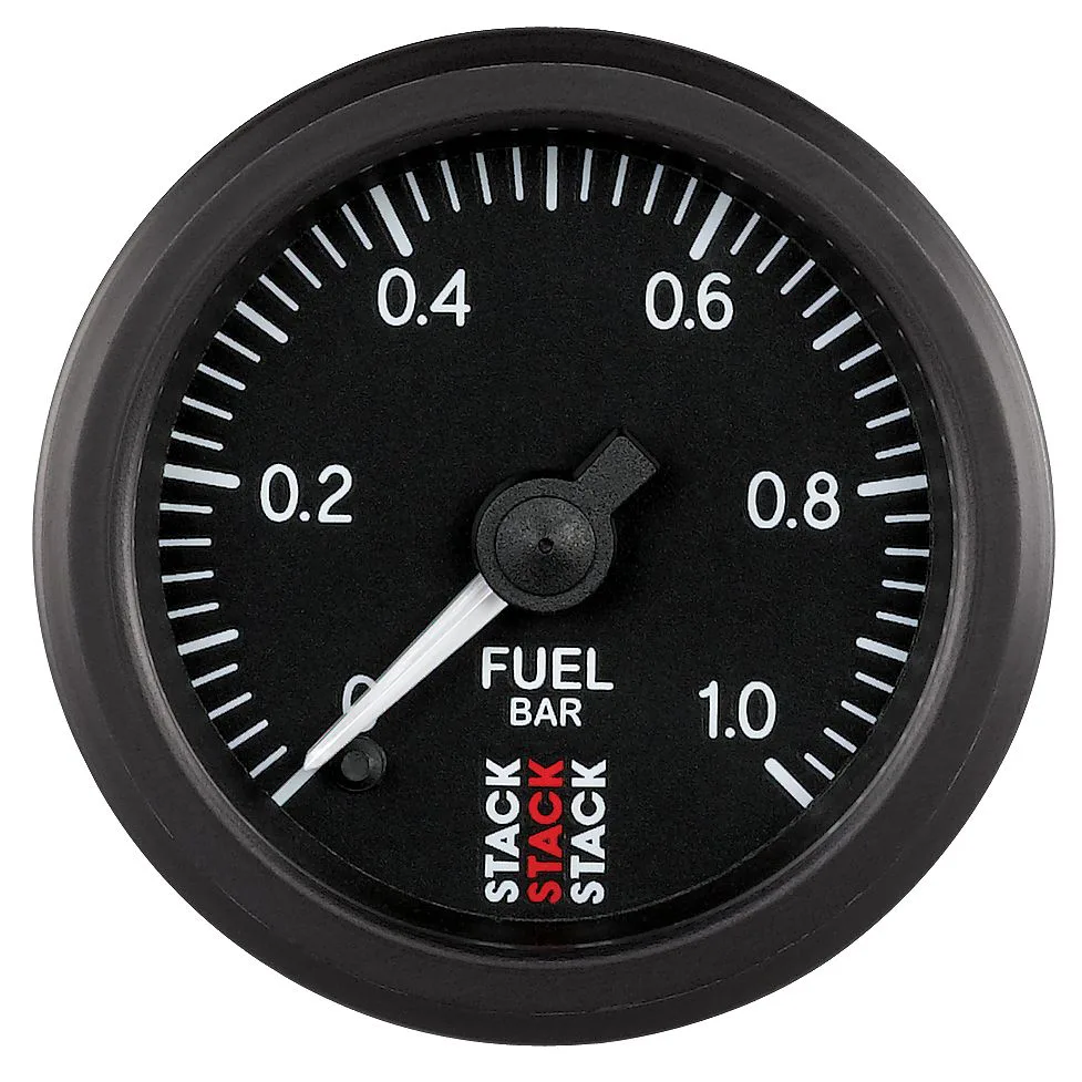 Stack Electronic Fuel Pressure Gauge 0-1 bar Ø52 mm